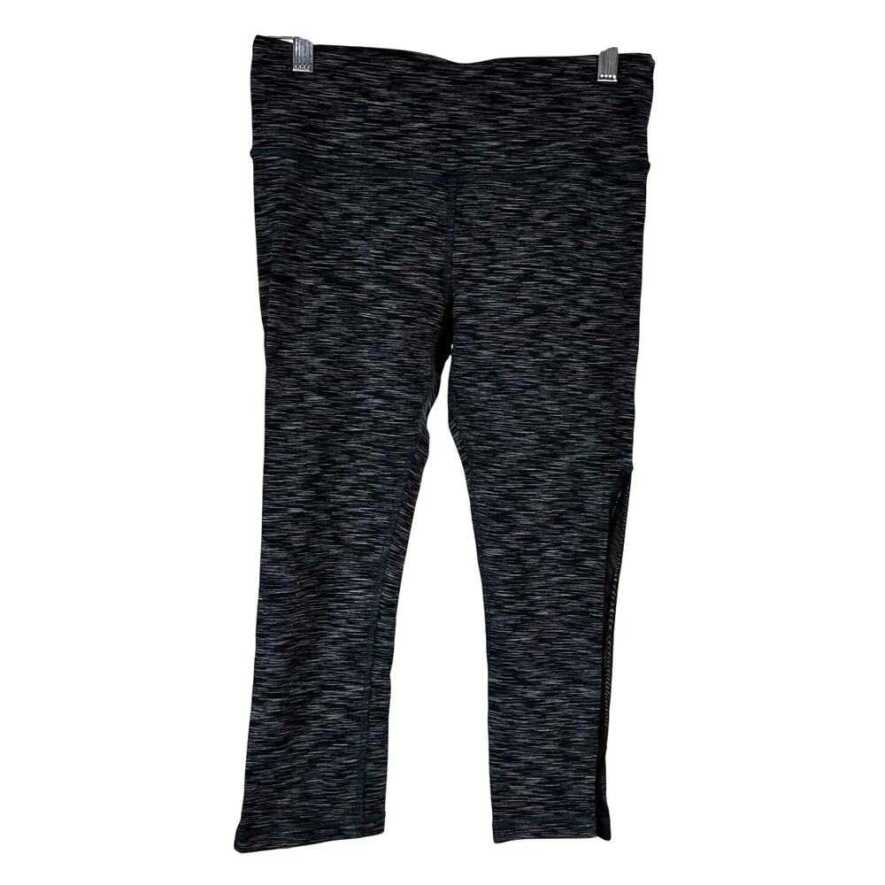 Alo Yoga Heather Charcoal Grey Capri Leggings Size Medium Good Condition